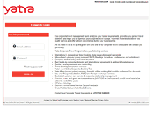 Tablet Screenshot of corporate.yatra.com